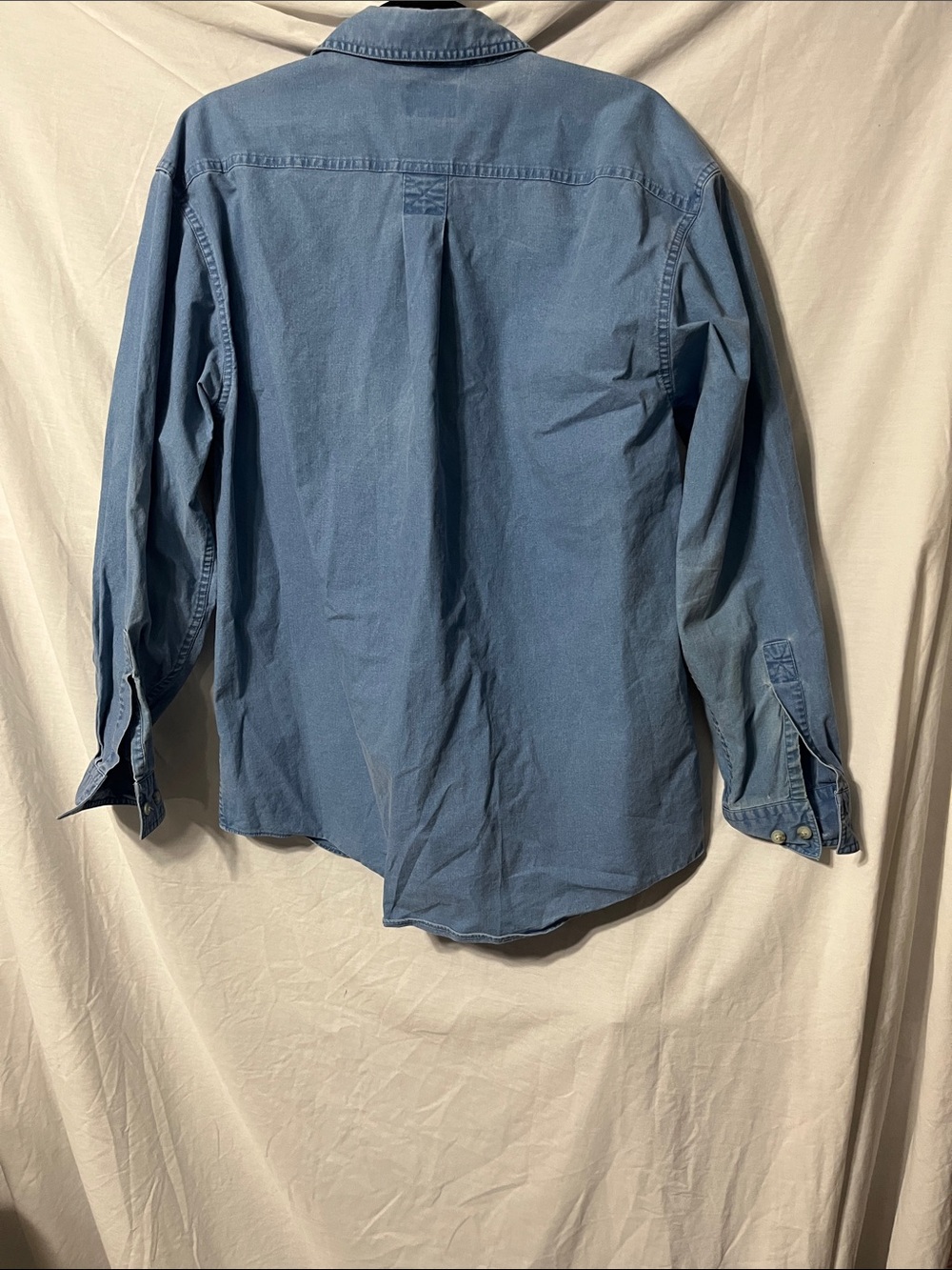 L.L. Bean Light Blue Denim Work Shirt - Picture 6 of 7